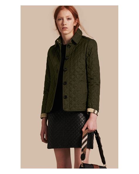 burberry ashurst quilted jacket olive|Quilted Coat in Dark olive .